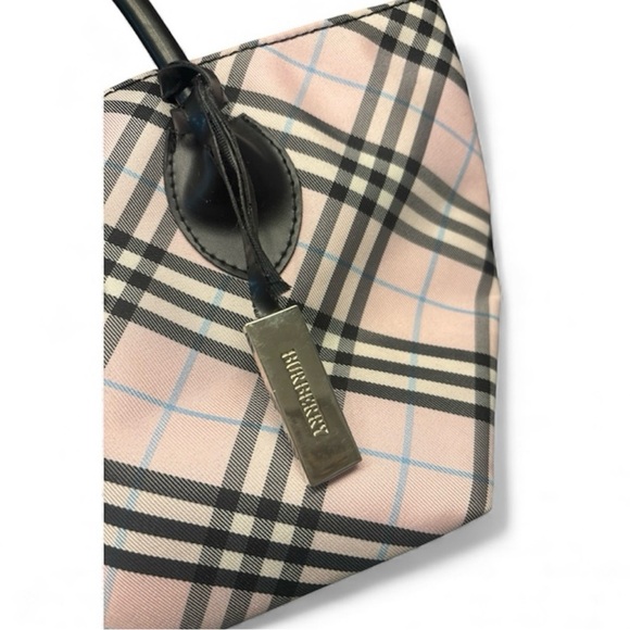 Burberry Black and Pink Checkered Tote - Picture 6 of 9